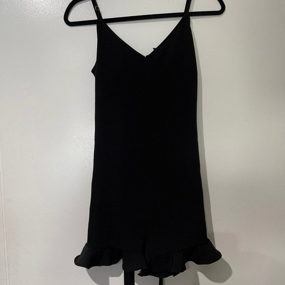 Aqua Ruffle Trim Romper Small - Picture 1 of 4